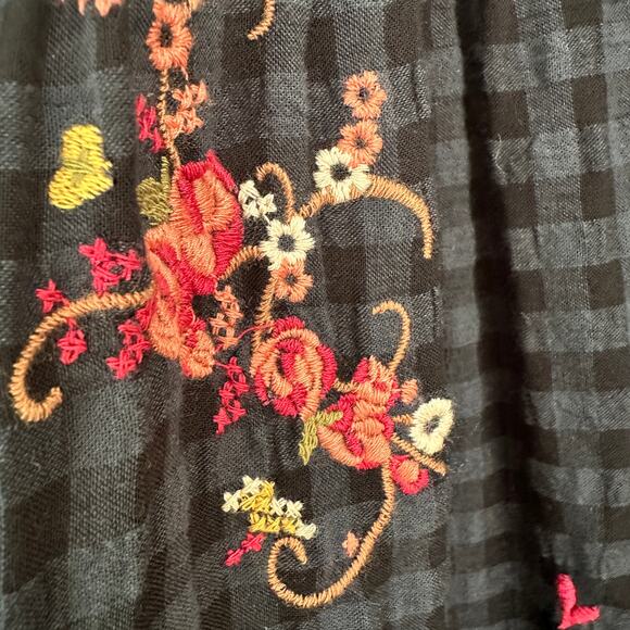 Odd Molly Dress Embroidered floral flare sleeves lace witchy whimsigoth Small XS - Picture 16 of 16